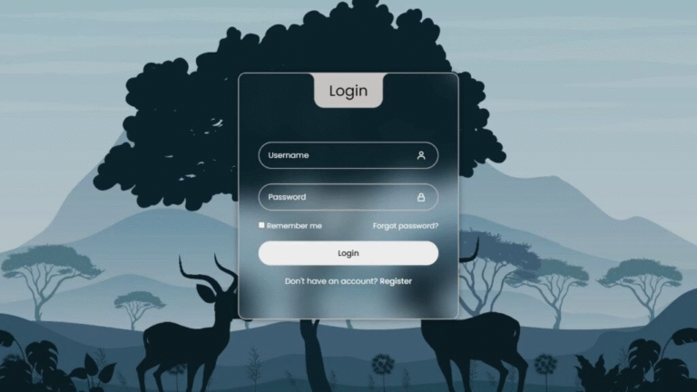 Modern Glassmorphism Login Form Using HTML & CSS